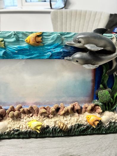 Marine Scene Picture Frame (Dolphins, Turtles, Fish) - Mexican