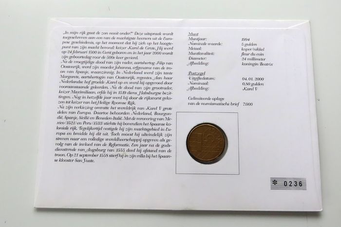 Karl V Holy Roman Emperor coin-medal stamp cover