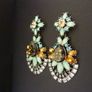Art Deco Vintage Style Ebony Crystal Drop Earrings Image 4