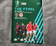 St Patrick athletic vs bohemians fc final match program