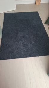 Shaggy blue rug