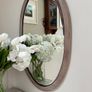 Antique oval mirror & console table Image 3
