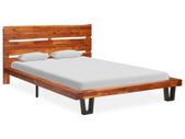 Bed Frame with Live Edge Solid Acacia Wood 120 cm