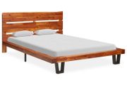 Bed Frame with Live Edge Solid Acacia Wood 120 cm