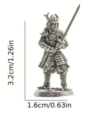 Miniature brass samurai figures ( 4 )