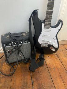 electric guitar and amp
