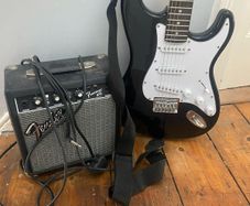 electric guitar and amp