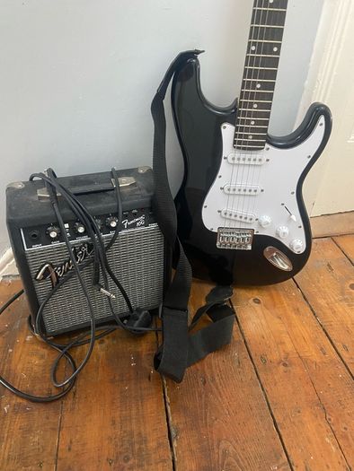 electric guitar and amp
