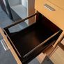 Wooden 3 Drawer Pedestal - Silver Handles Image 5