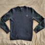 Fred Perry Classic Crew Neck Jumper Size M vintage male men's woolen warm Image 2