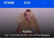 kesha standing ticket live at the marquee