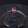 Antique Professionally Tested 14ct Gold Pink Gemstone Ring Size 52.5 Image 2