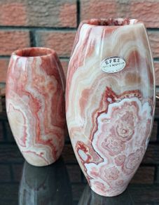 "Efes" Pair of Onyx Vases