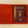 Leather passport holder with card slots Image 3