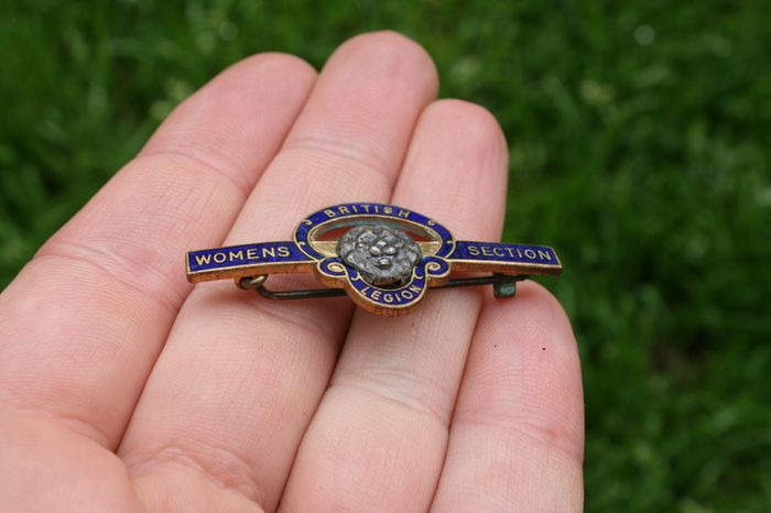 Wwii/ 1940s British Legion - Womens Section Enamel Badge. Female/ Home Front
