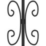 Fence Gate with Spear Top Black 305x175 cm Image 5