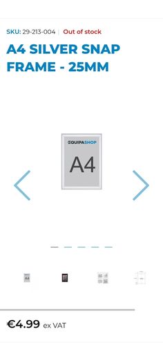 A4 snap frames