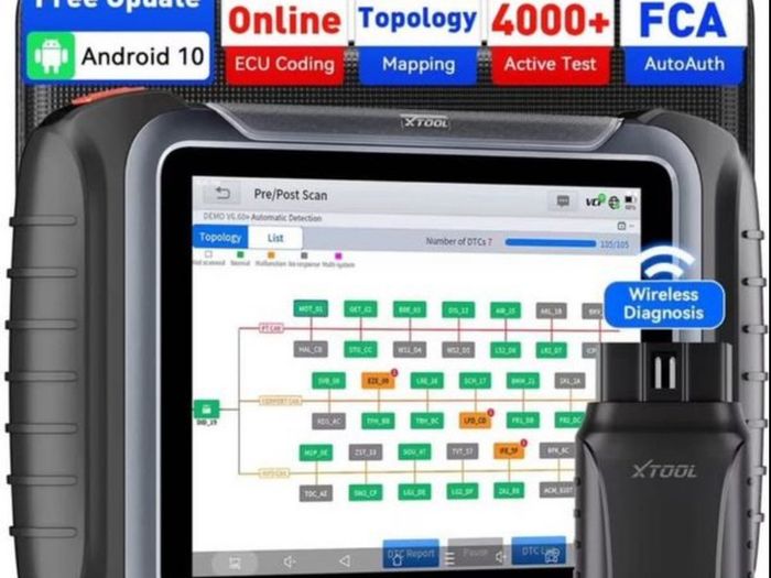 XTOOL D8W D8S Bluetooth Car Diagnostics , mileage correction Tool Automotive Scanner  ECU Coding Bi-directional 42+ Resets CANFD DOIP FCA Topology
