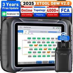 XTOOL D8W D8S Bluetooth Car Diagnostics , mileage correction Tool Automotive Scanner  ECU Coding Bi-directional 42+ Resets CANFD DOIP FCA Topology