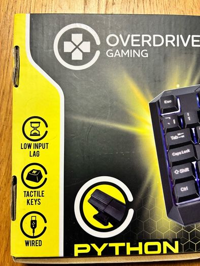 BNIB Python Overdrive RGB Gaming Keyboard Wired LED Backlit