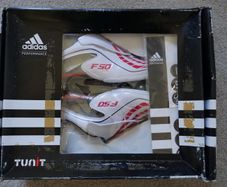 Football Boots Adidas F50.9 White/Red (2008) Size 8UK ALL