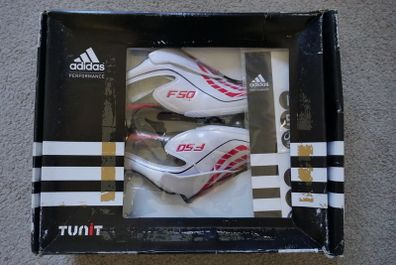 Football Boots Adidas F50.9 White/Red (2008) Size 8UK ALL