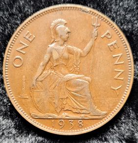 United Kingdom 1938  1 Penny - George VI with 'IND:IMP' coin