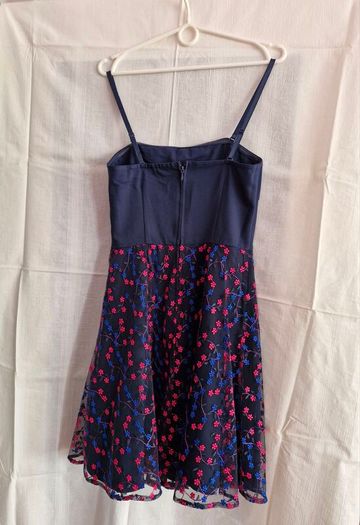 Orsay dress navy with blue and red/pink s. 38/10