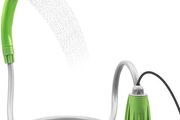 Portable Shower Camping Travel Shower Outdoor with 3-Year Warranty, Rechargeable Battery Dag Shower head Hose USB Cable Water Pump for Bike Car Washing Pet Cleaning Garden Watering-Green (FREE POSTAGE)
