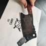 Wild and Bold: Black Blade Cleaver Knife with Buffalo Engraving By Di'Casteel Image 3