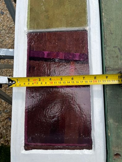 Antique leaded coloured glass panel