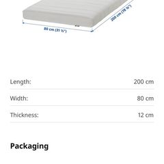 Ikea Kids Mattress New