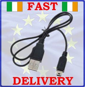 New Hi Speed 2.0 USB Cable Lead A To Mini USB B 5 PIN Black Adapter #131