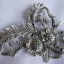 Vintage Rhodium Plated Marcasite Spray Brooch. Image 6