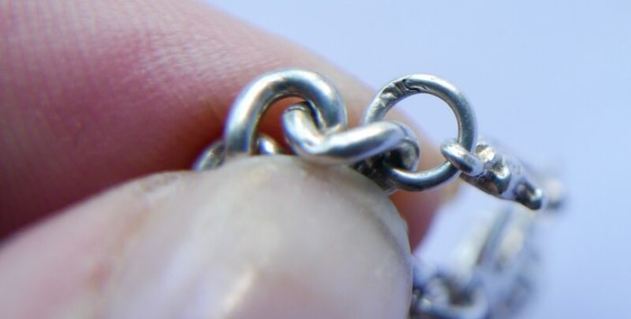 Vintage Heavy Sterling Silver Charm Bracelet length 7" - 37,9g