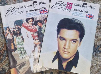 Vintage 1987 Elvis Presley Fan Club Magazines - 10 Years After Commemorative Issues
