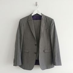 Benetti 3 Piece Tapered Silver Suit (40R)