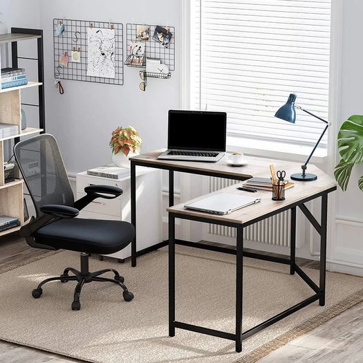 New Greige L Shaped Desk - FREE P&P
