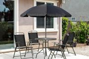 6 Pcs Bistro Set, Texteline-Black