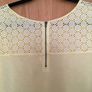 DKNY Lemon Yellow Cutwork T-shirt L New Image 7