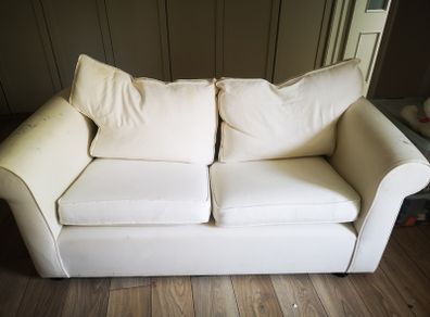 White couches x 2