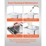 Meat Cutter Machine, 550W Meat Slicer, 350 lb/h Commercial Meat Cutting Machine, Stainless Steel, 3.5 mm Thickness Image 6