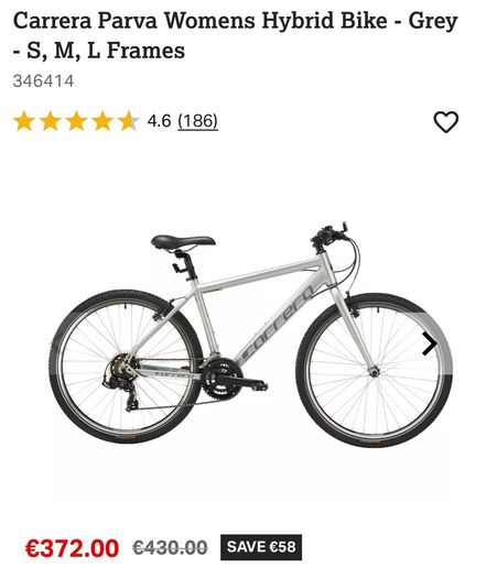 Carrera Parva Womens Hybrid Bike - Grey 18 Inches