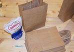 Lot of 40 pcs Eco friendly Top quality brown carrier bags twisted handles size 18 cm x 8 cm x 24 cm  Job Lot 40 pcs for gifts, presents, shops, retail, kraft shops valentine's day