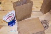 Lot of 40 pcs Eco friendly Top quality brown carrier bags twisted handles size 18 cm x 8 cm x 24 cm  Job Lot 40 pcs for gifts, presents, shops, retail, kraft shops valentine's day