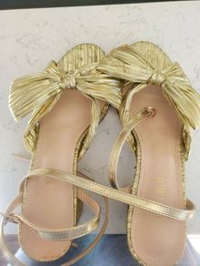 Gold Bow Sandals