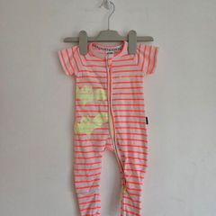 0-3m, 2 Way Zip Up Bonds Wondersuit Sleepsuit - Glow in The Dark