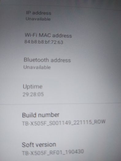 Lenovo 10.1 tablet, Model TB-X505F working perfect. The screen is cracked but doesn't affect touchscreen