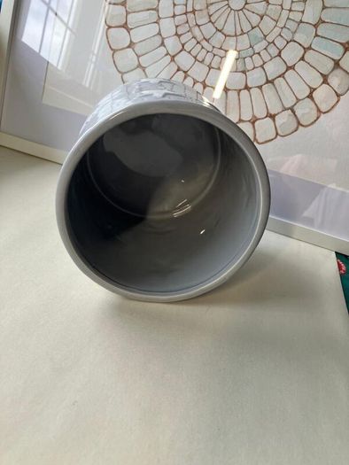 Ceramic Plant Pot with white Stars
