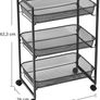 Household Trolley with 3 Mesh Baskets  - Free Delivery Nationwide Image 5